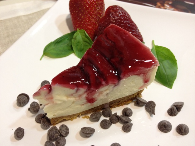 Tarta de queso con mermelada de frutos rojos (Cheesecake)