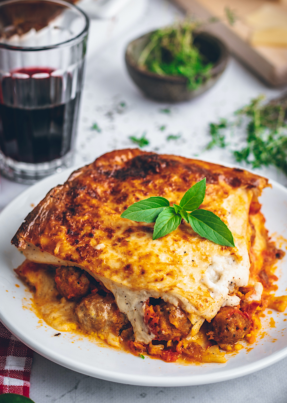 Lasaña Napolitana con albondiguitas