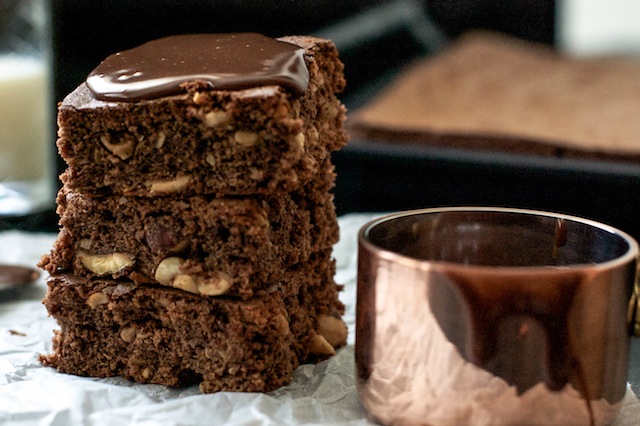 Brownie de chocolate. El auténtico americano