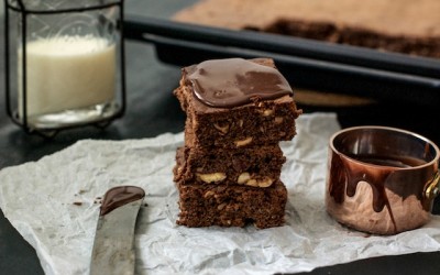 Brownie de chocolate. El auténtico americano