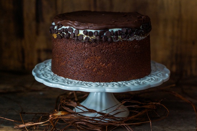 Chocolate cake | With cookies, vanilla cream  and brown butter.