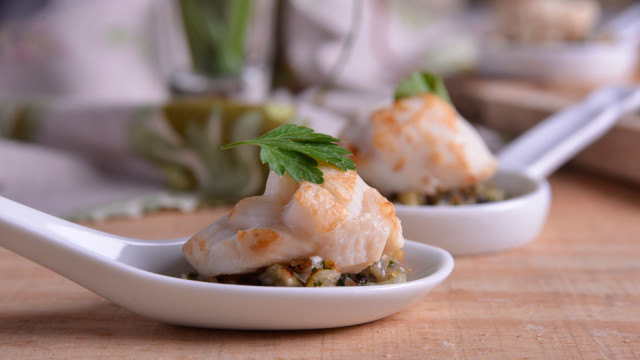 Scallops with truffle and chive
