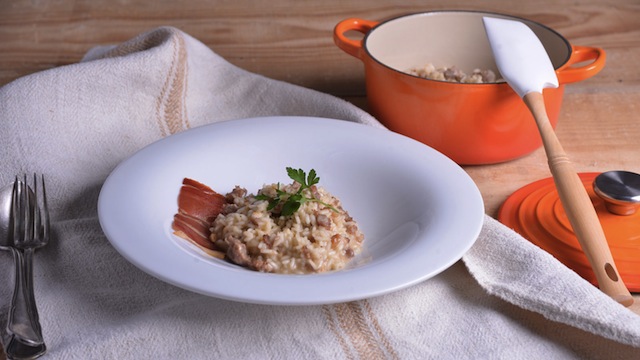 Risotto with sausage Creole