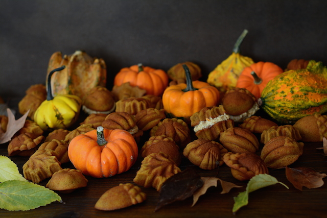 Pumpkin with buttercream cakes. Viva fall!