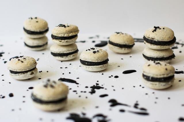 The best macarons. Coconut with black sesame cream