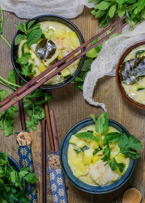 Curry vert de poisson et de légumes-4