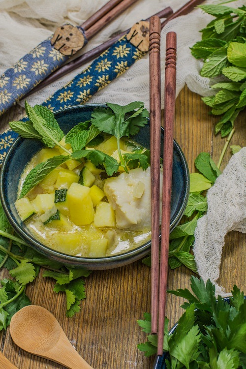 Curry vert de poisson et légumes-5