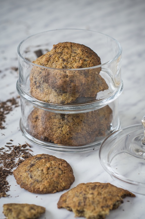 Cookies de platano, chocolate y nueces 7