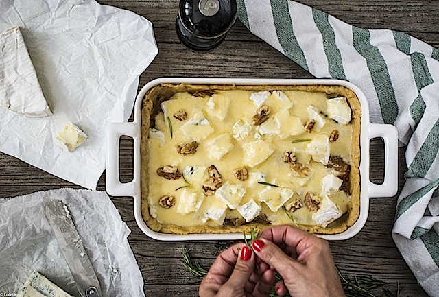 Tarta salada de higos con queso y cebolla caramelizada 5