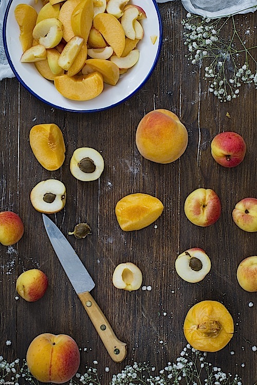 Peaches and apricots 4 cake