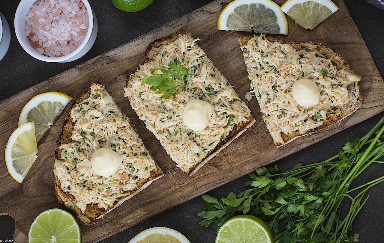 Tosta de cangrejo. ABC Kitchen de Nueva York