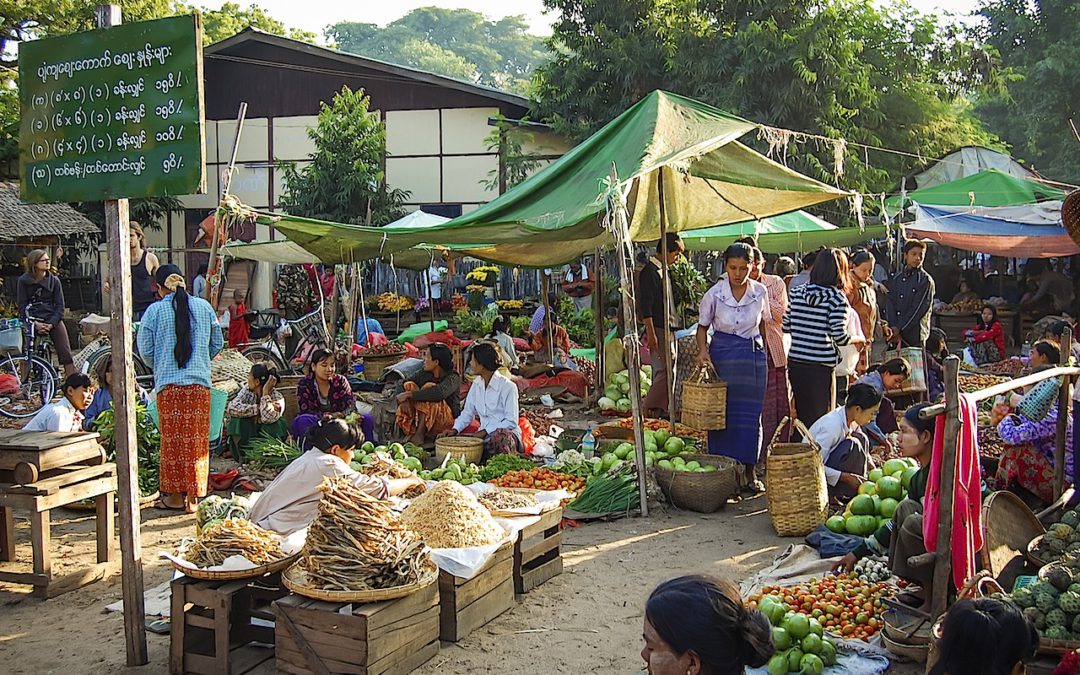 The market of Nyaung-U in Bagán, little secret