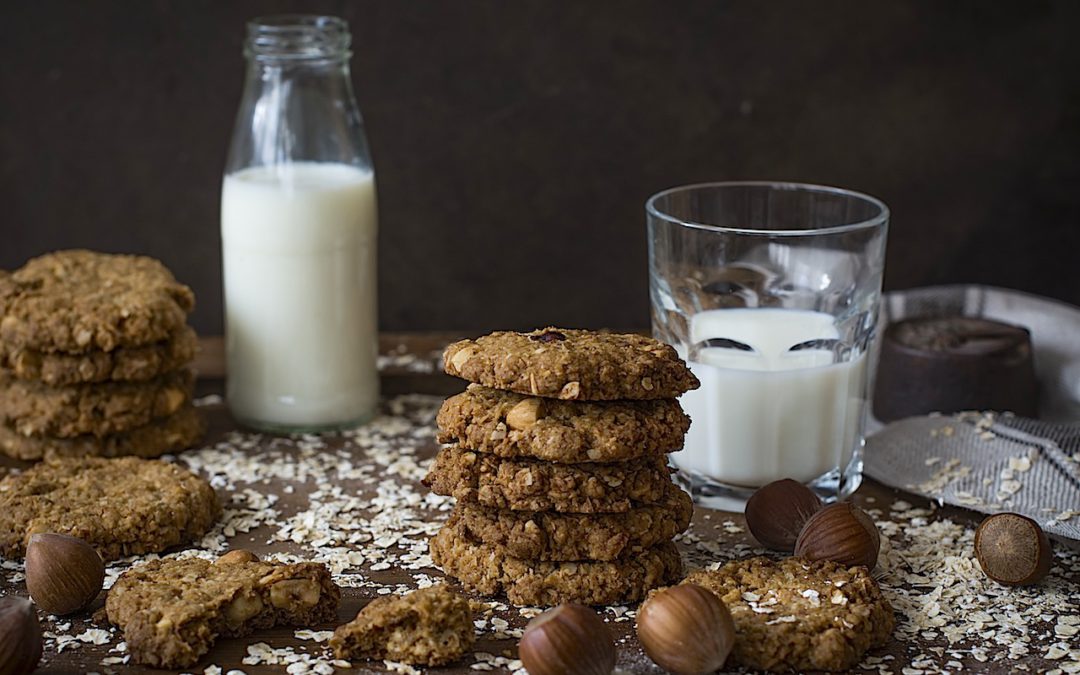 Oatmeal-coconut cookies. ANZAC biscuits gluten-free vegan
