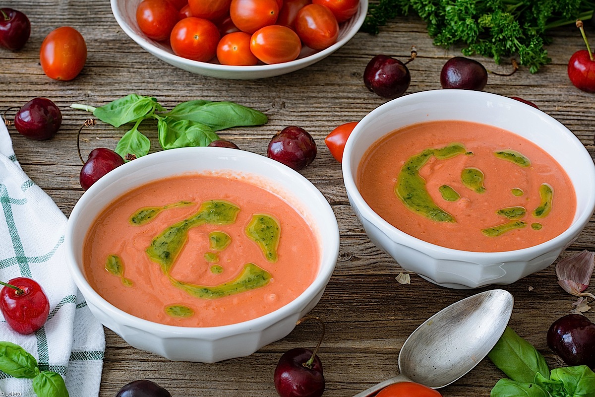 Salmorejo de cerezas