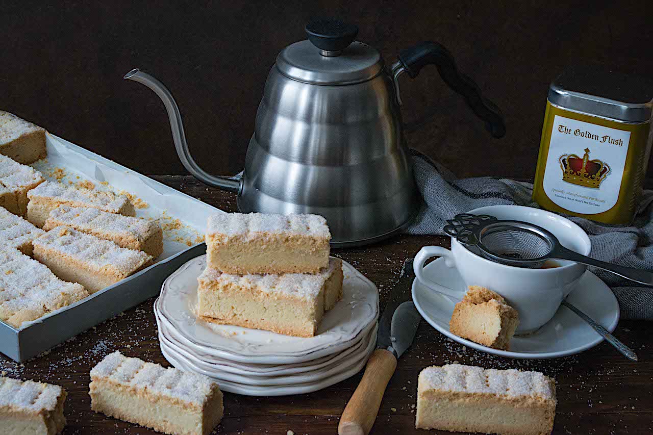 Shortbread or butter cookies. Buckingham Palace tea biscuits