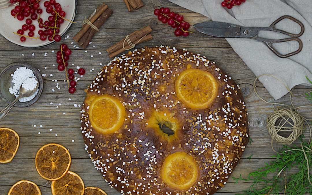 Orange roulade. Breakfast the day of Kings