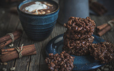 Oats and oven chocolate cookies. Chocolate healthy crunch