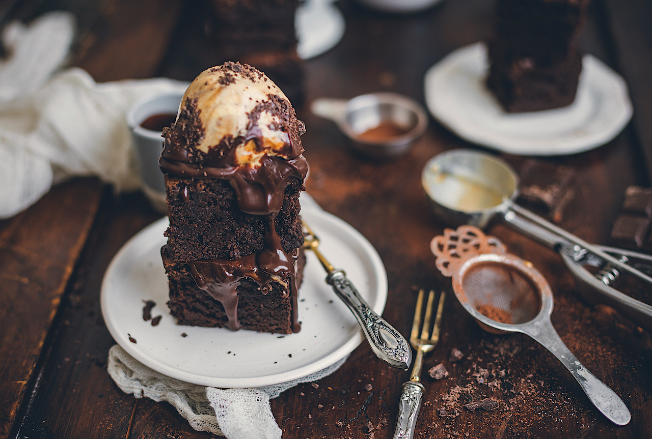 Brownie sin gluten. Receta fácil con chocolate por todos lados
