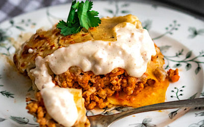 Lasagna bolognese. Italian tradition of old