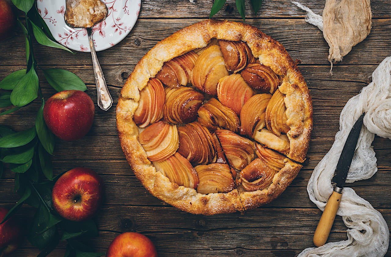 Galette de manzanas con crema de almendras
