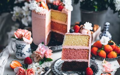 Tarta de Cumpleaños Neapolitan cake. Loleta cumple 9 años