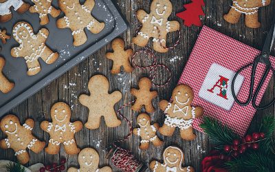 Gingerbread cookies. Gingerbread man cookies to eat three by three