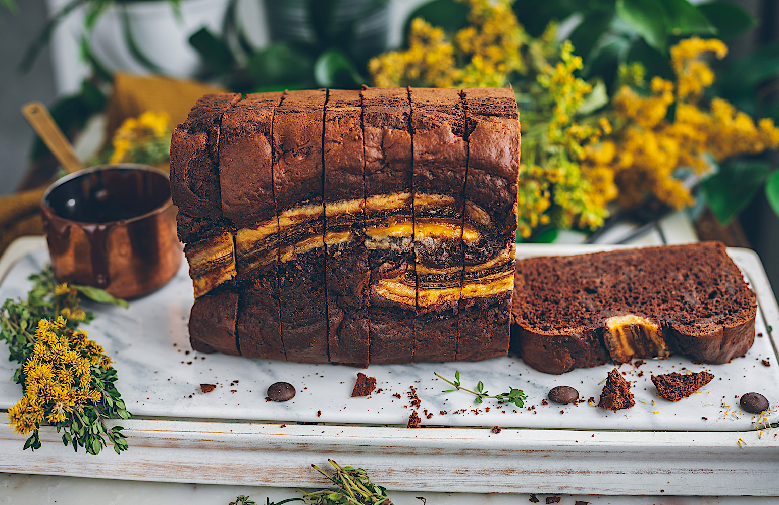 Bizcocho de plátano y chocolate. Mi banana bread favorito