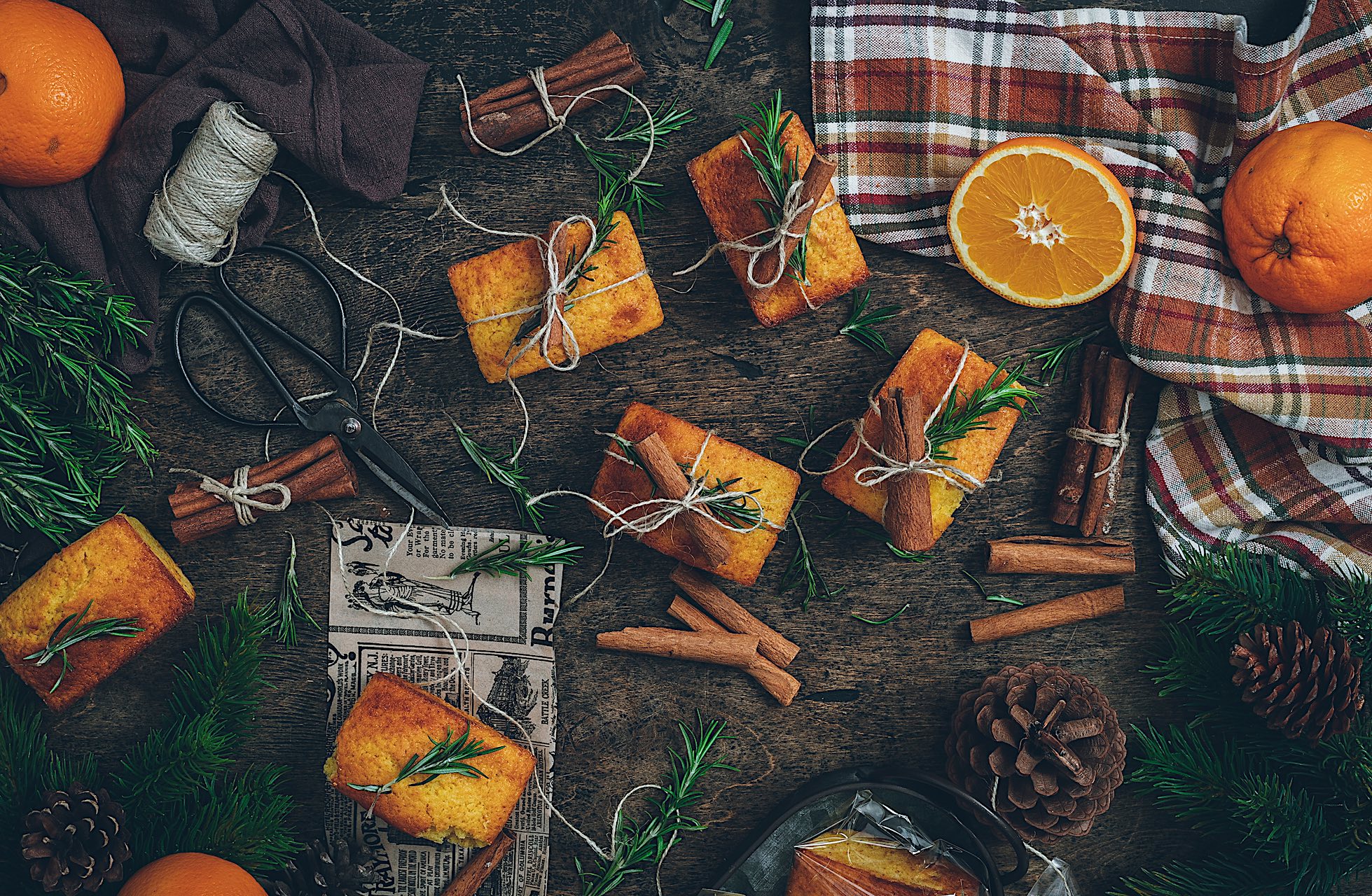 Bizcocho de naranja para regalar. Hecho en casa con amor para nuestros invitados