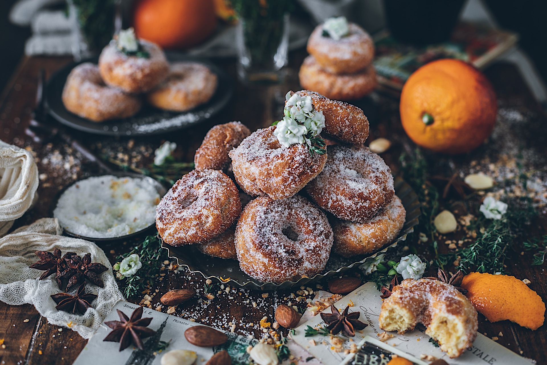 Rosquillas de naranja y almendra. Las de toda la vida