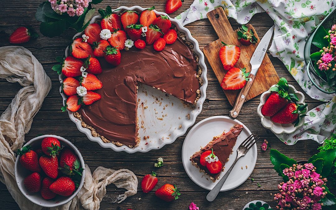 Gluten and lactose-free chocolate and strawberry cake. Vero's cake