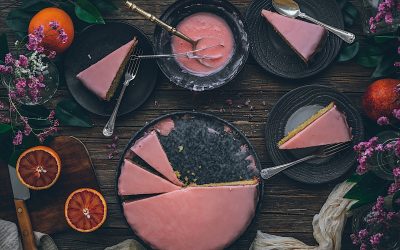 Cardamom cake with blood orange. No blender like my grandmother did