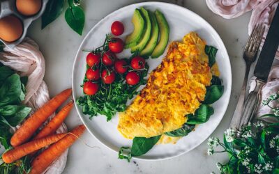 Creamy carrot omelette. A healthy dinner in just 10 minutes