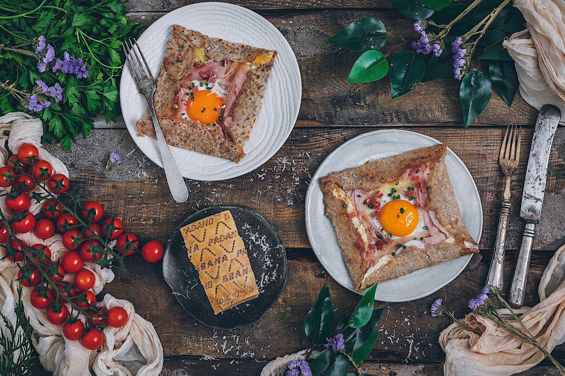 Galette Bretonne sin gluten de Grana Padano. Una textura increíble