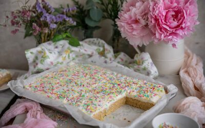 Cookie cake with confetti: for your birthday or for whatever you want