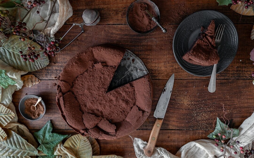 Flourless chocolate cake. The texture of your dreams