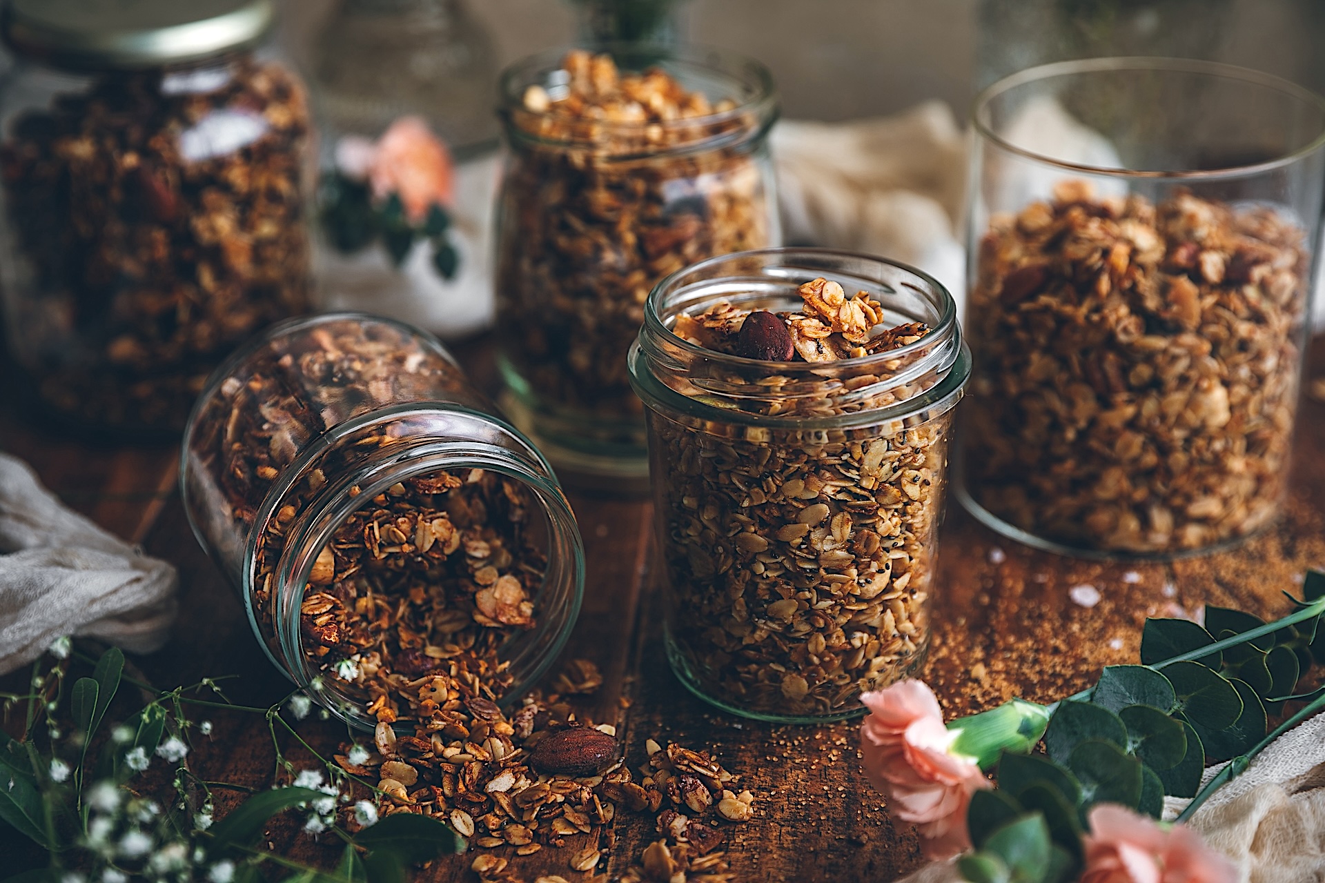 Granola de frutos secos. Desayuno con diamantes en Nueva York