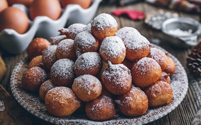 Yogurt and lemon fritters. The easiest for All Saints' Day