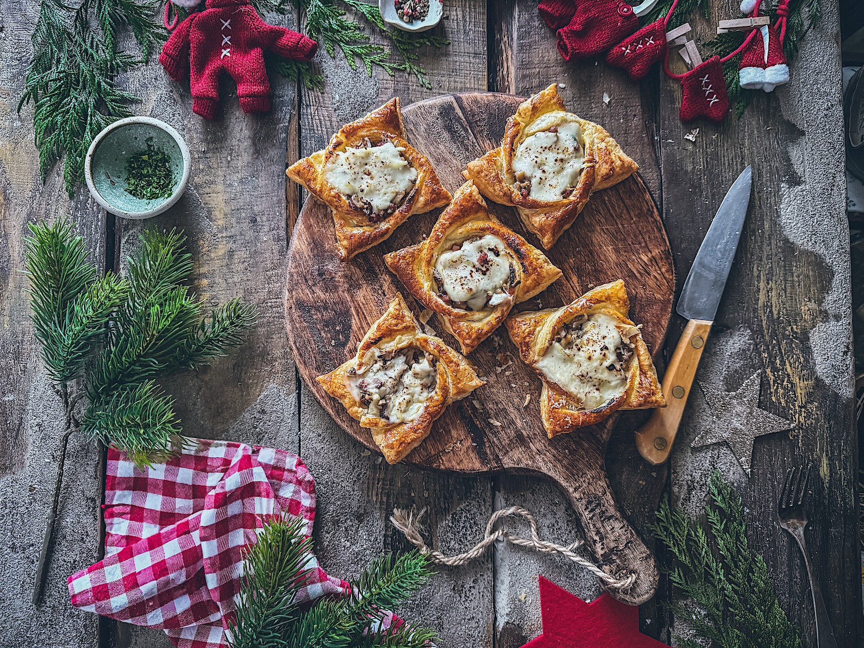 Hojaldre cremoso de setas. El aperitivo perfecto para estas fiestas