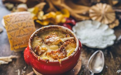 Sopa de pollo y puerros con crema. La mejor sopa del invierno