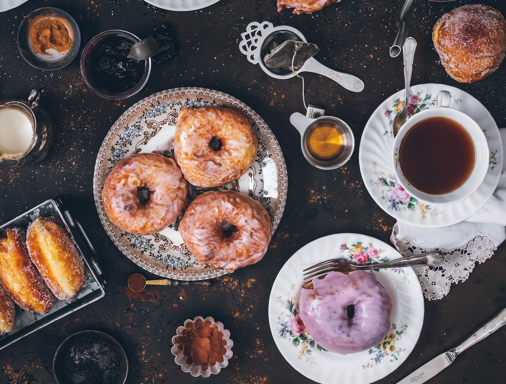 Donuts glaseados. Los de pastelería de la buena