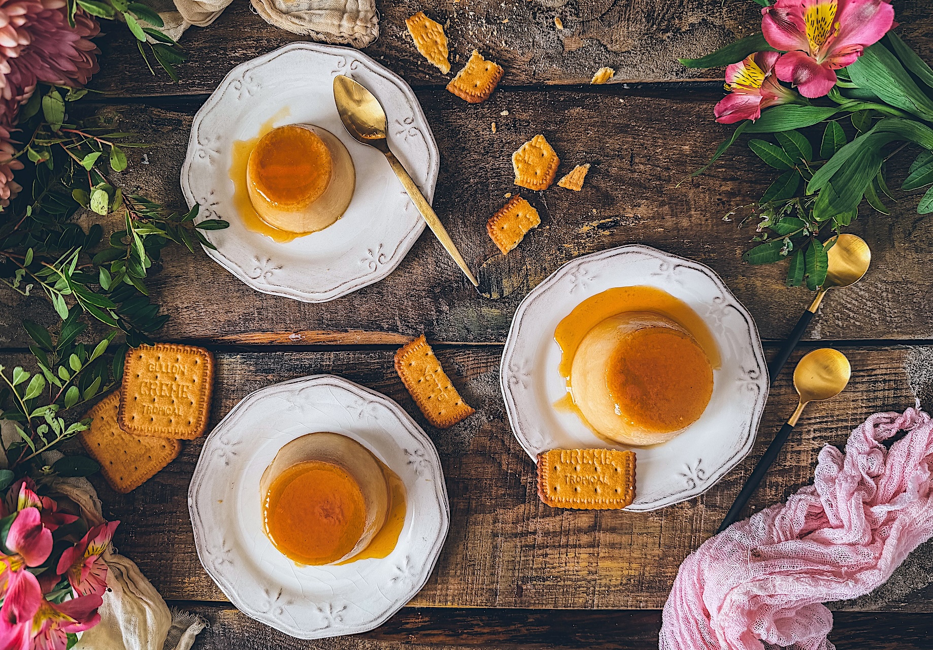 Flan de galletas o de lo que tú quieras