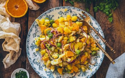 Ensalada malagueña. La más original y fresquita de todas con naranjas y bacalao